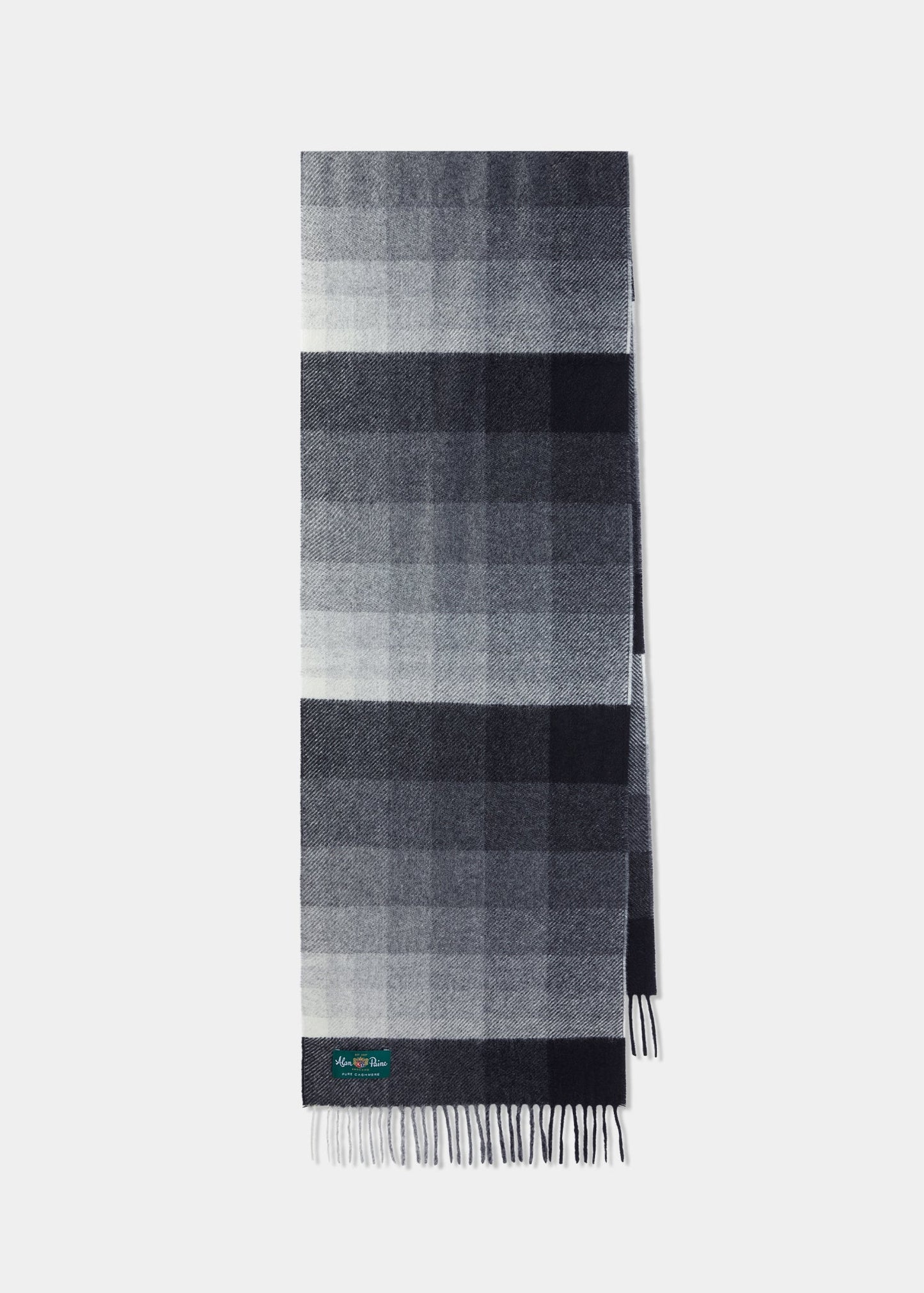 Bradfield Faded Stripe Scarf in Charcoal