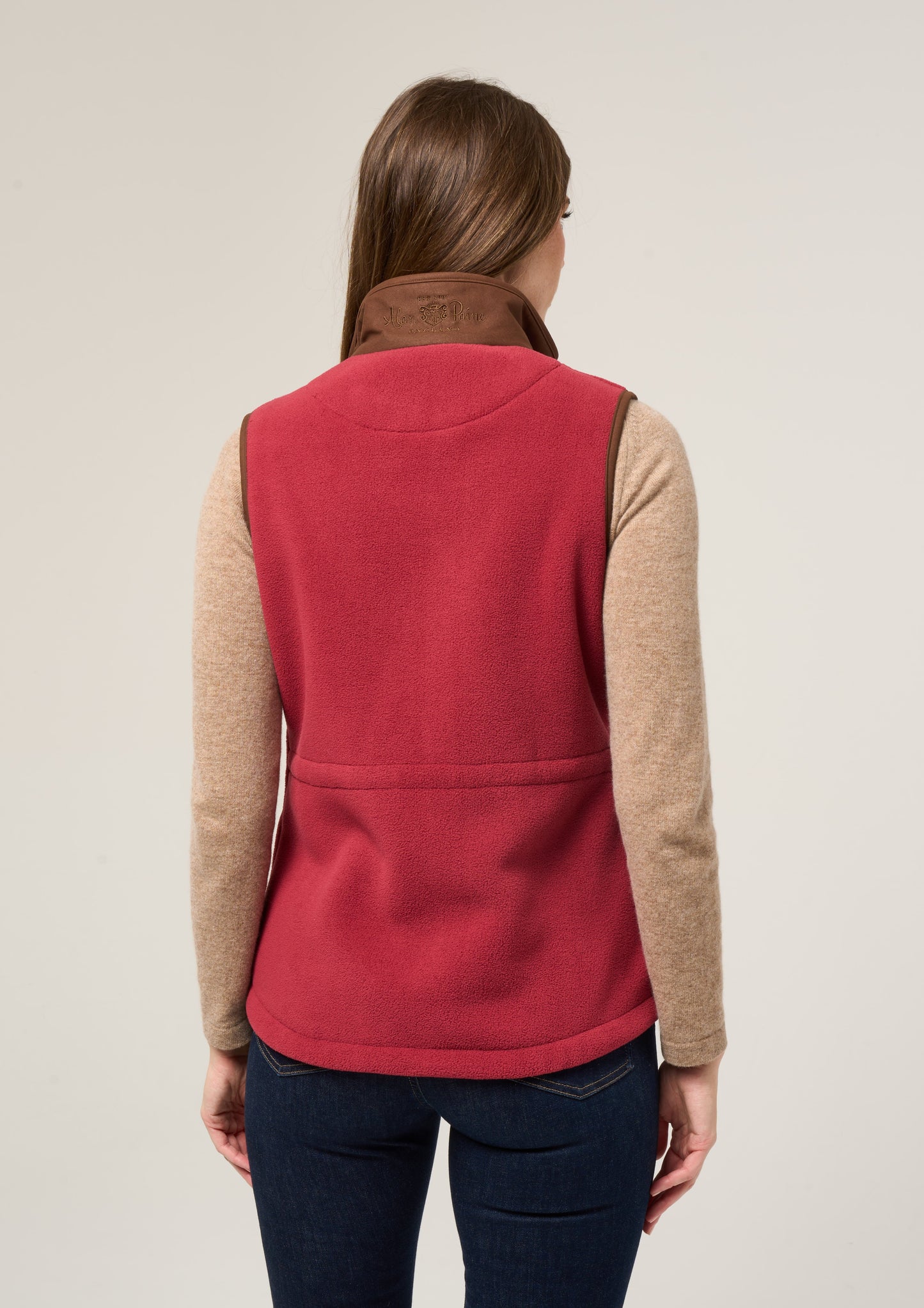 Aylsham Ladies Fleece Gilet In Cranberry