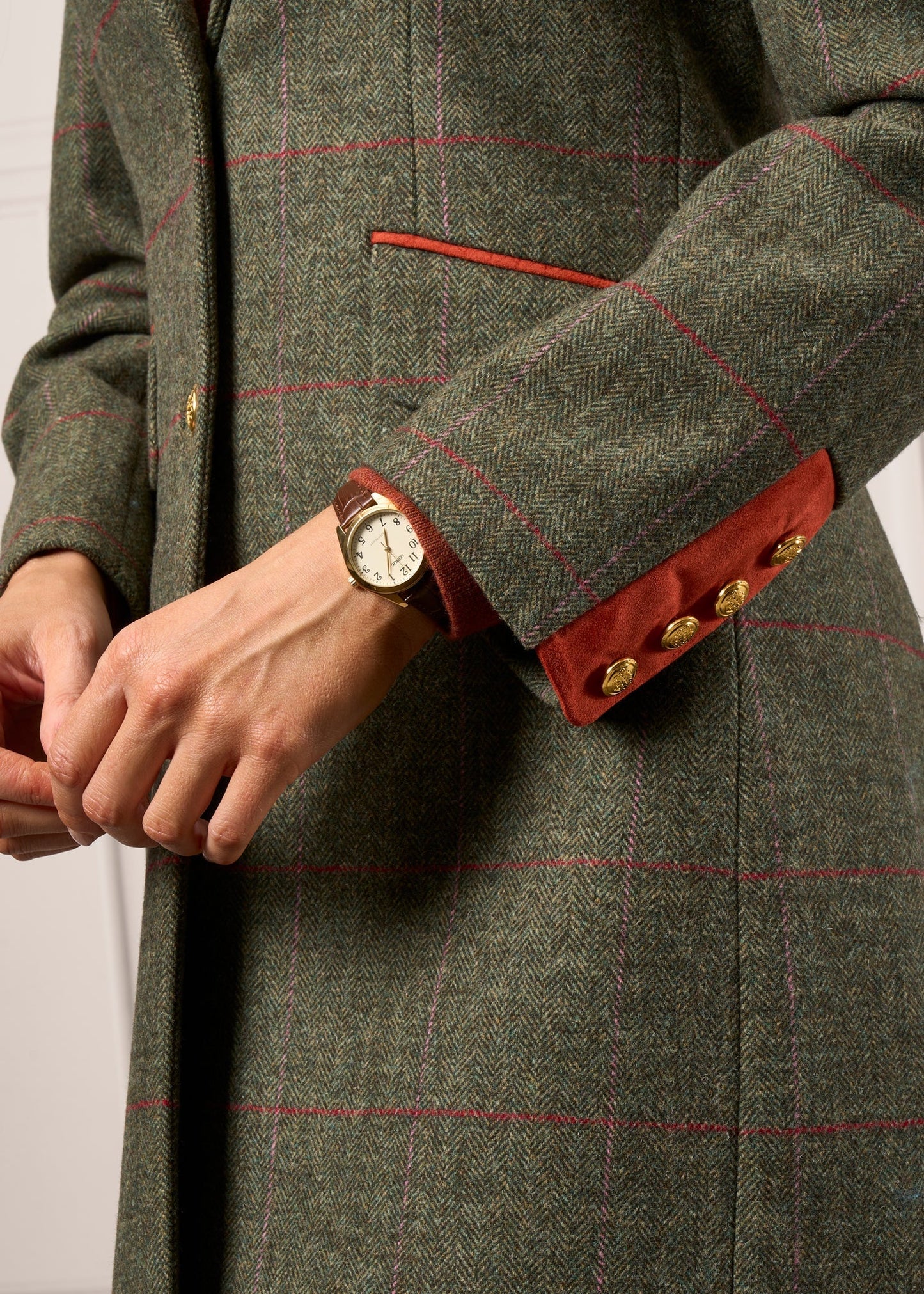 Combrook Ladies Mid-Thigh Coat In Heath