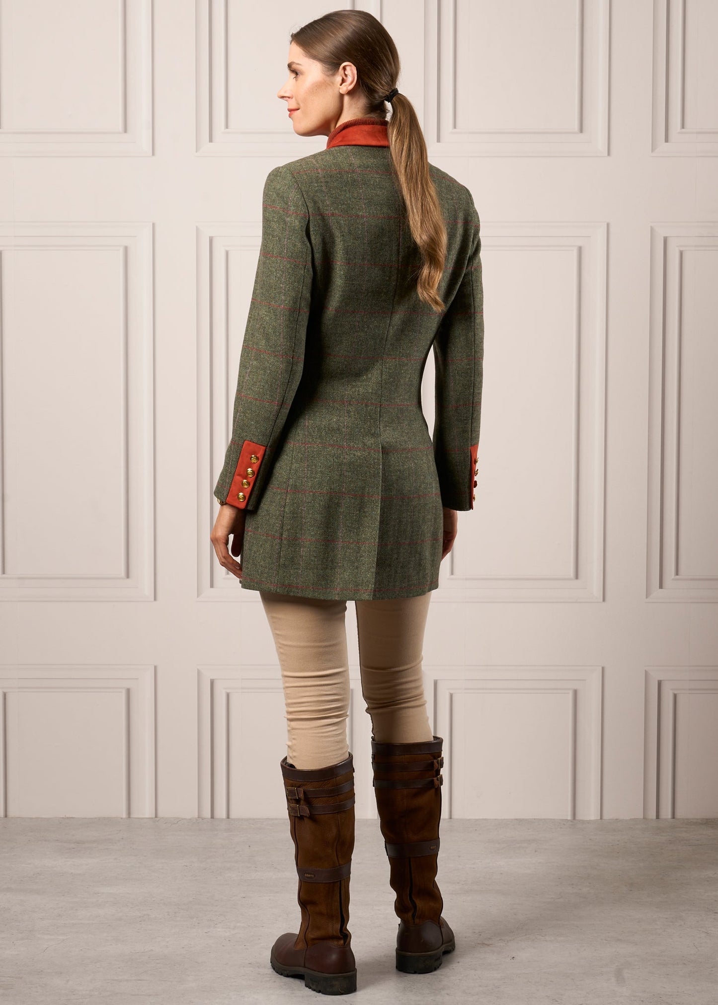 Combrook Ladies Mid-Thigh Coat In Heath