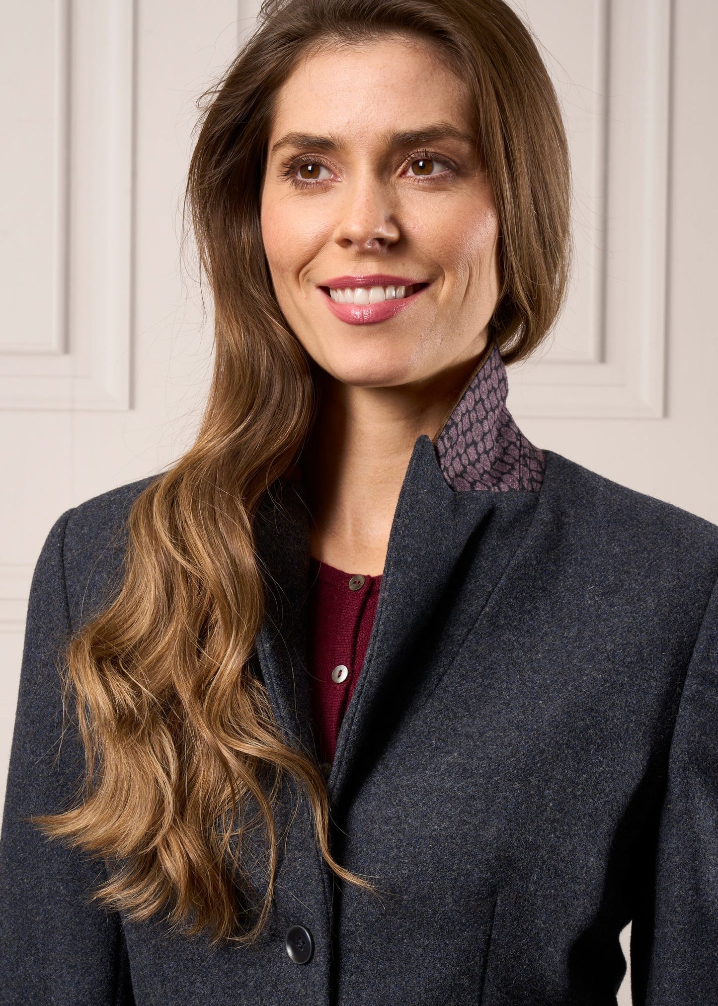 Surrey Ladies Tweed Blazer In Blue