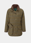 Combrook Ladies Tweed Shooting Coat In Hazel