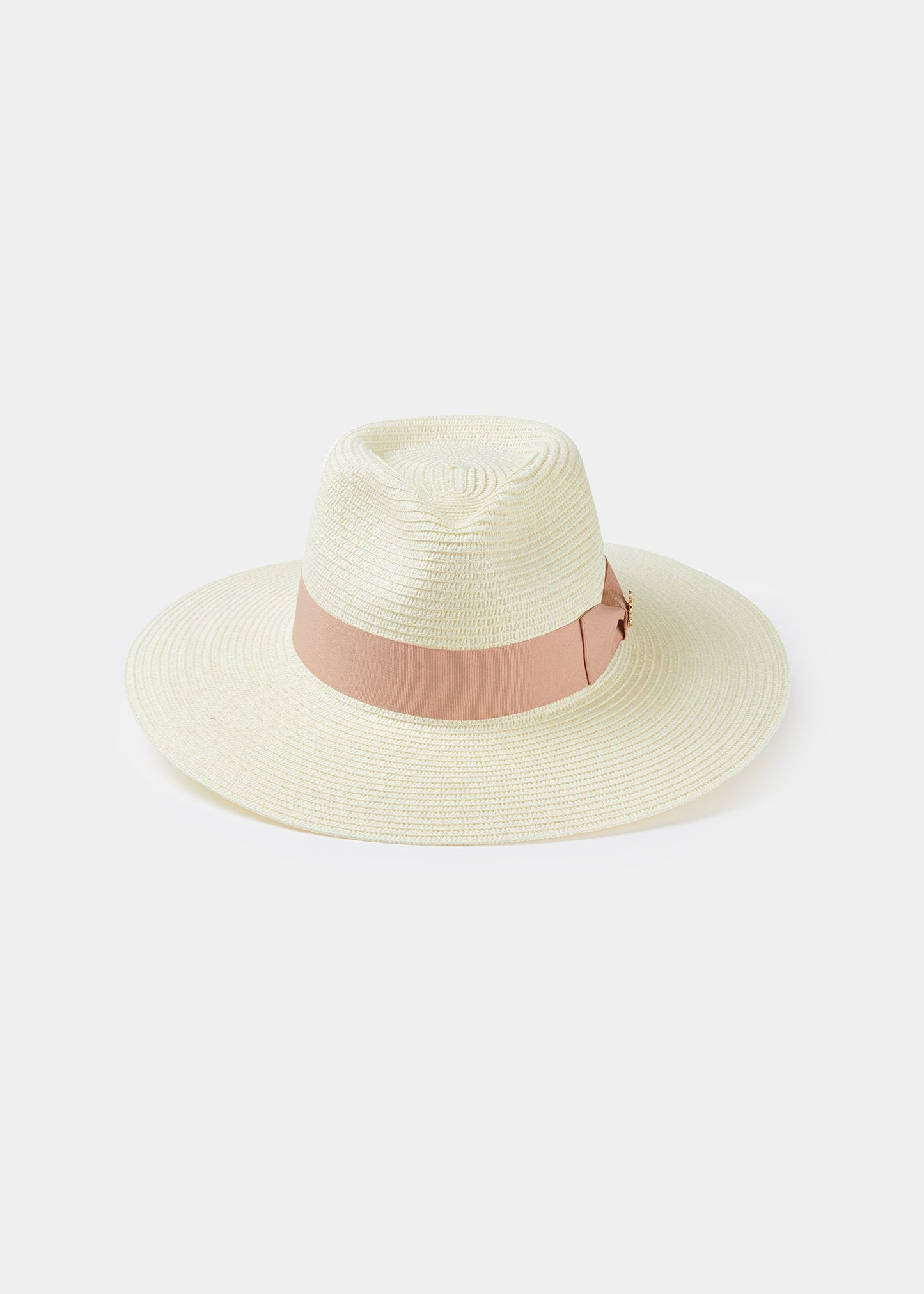 Emelle Straw Hat With Dusk Pink Ribbon